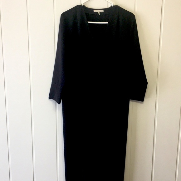 Oak + Fort Classic Black Maxi Dress. 100% polyester - Picture 1 of 9